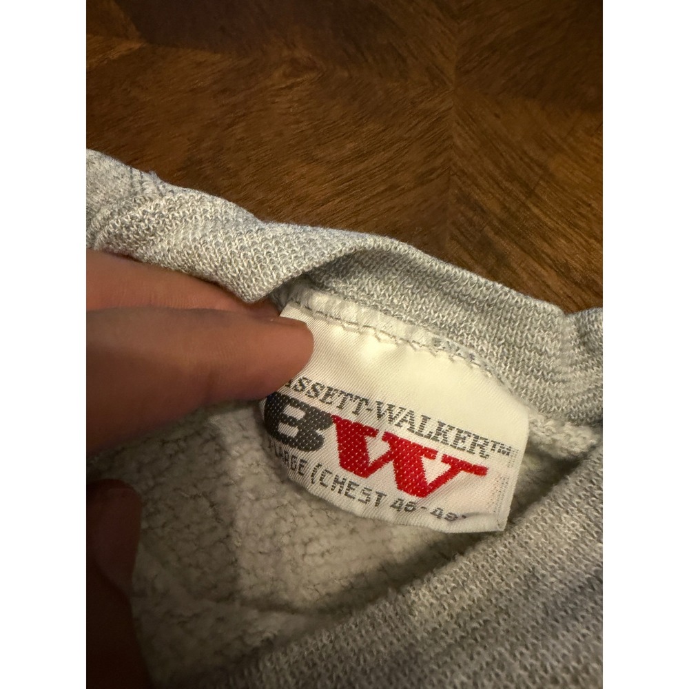 Vintage 1986 Cleveland Top Dog Bassett Walker Cut Off Sweatshirt Gray XL - Picture 3 of 5